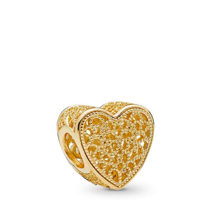 Pandora Shine™ Filled With Romance Charm - 18ct Gold Plated - Canada | PF4576IY